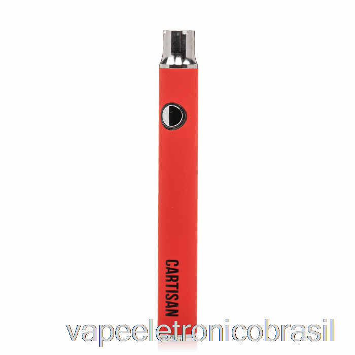 Vape Recarregável Cartisan Button Vv 350 510 Bateria Vermelha